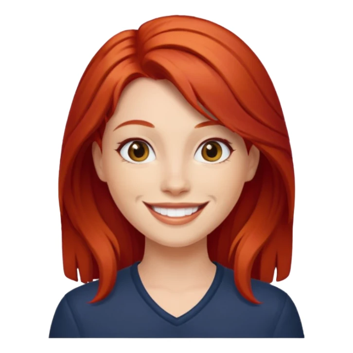 je veux un emoji femme rousse  sticker