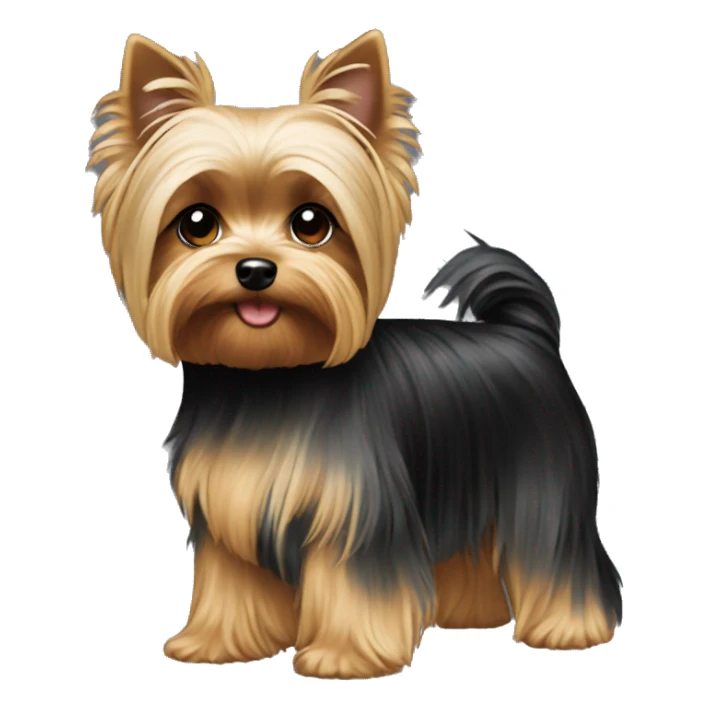 black and blonde yorkie sticker