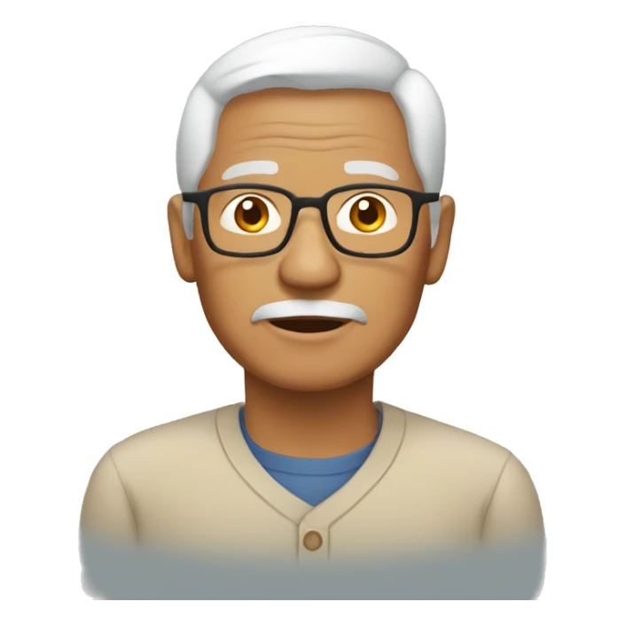 filipino grandfather emoji without glasses sticker