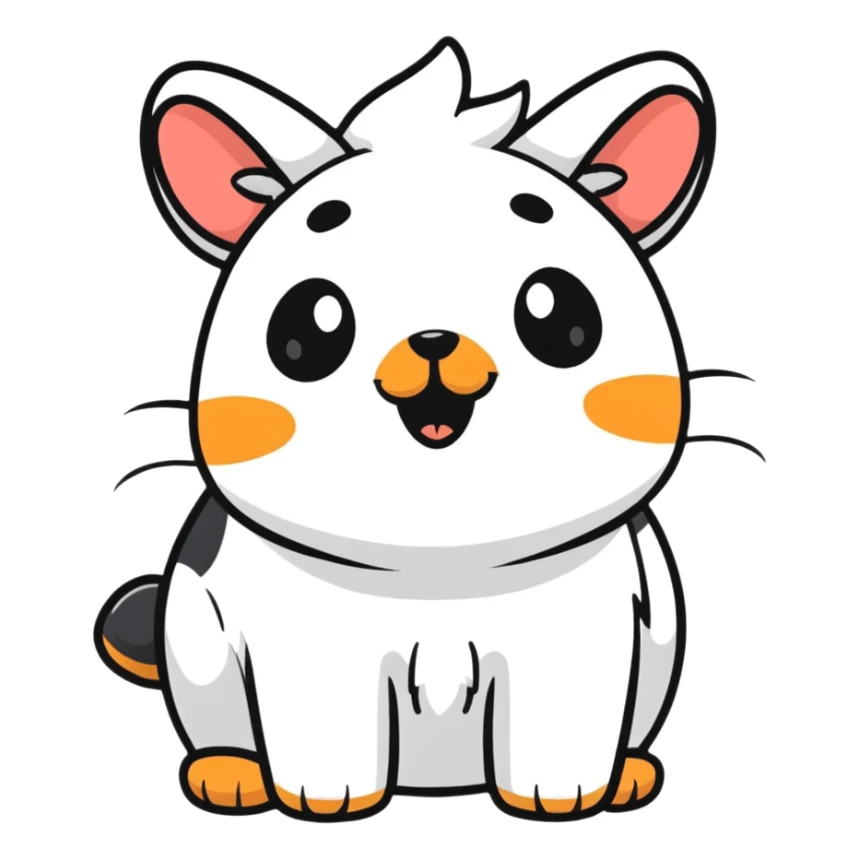 cute animal getting booped on nose sticker