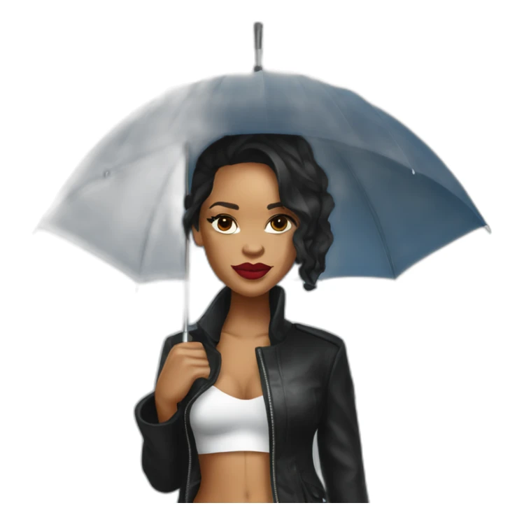 rihanna Holding an umbrella sticker