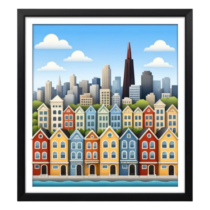 Make a full city of San Francisco  sticker