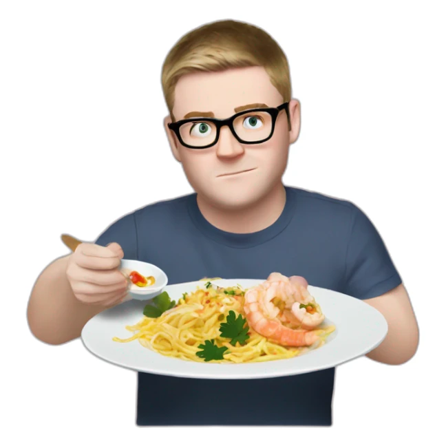 eastenders ben mitchell eating scampi sticker