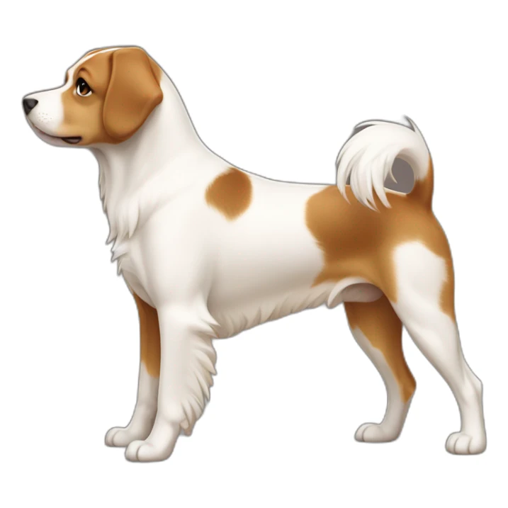 Aquita roux et blanc chien sticker