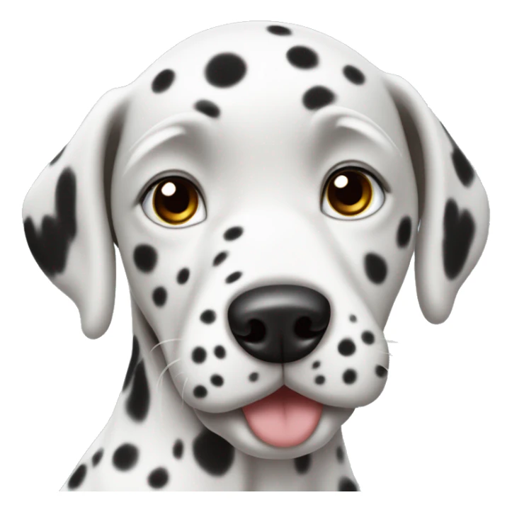 Dalmatian Puppy with less spots in face  sticker
