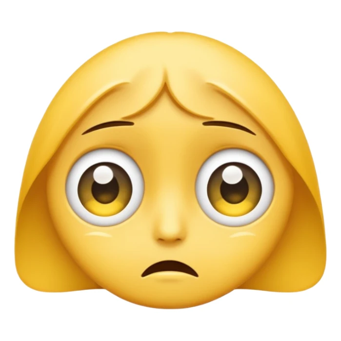 Sad face emoji with big starry eyes sticker