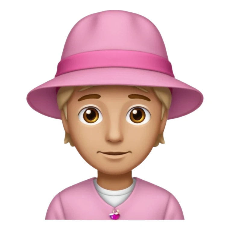 pink hatt and dress  man  sticker