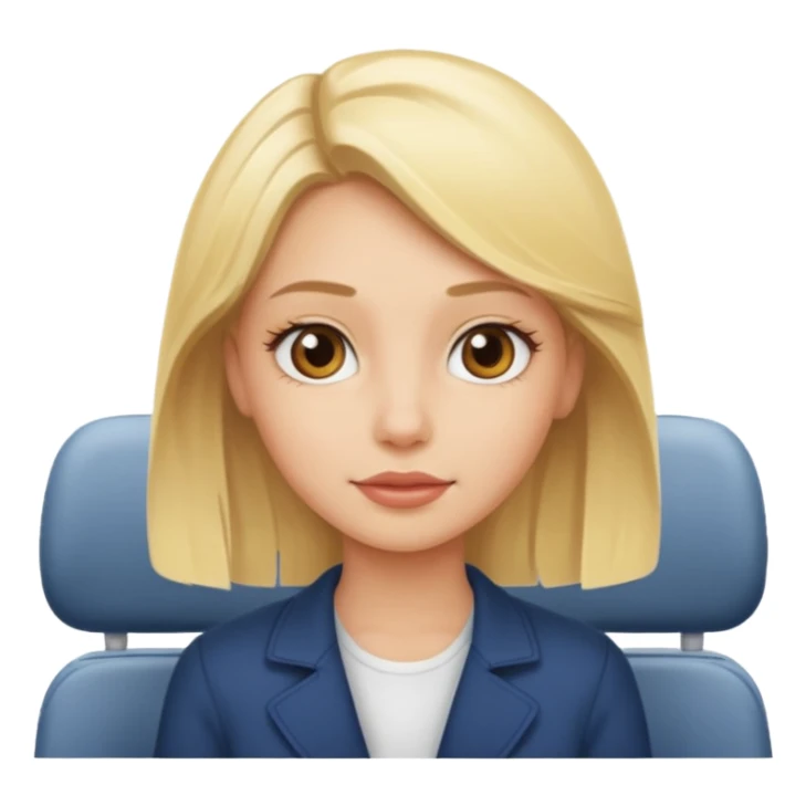 Blonde girl on plane  sticker