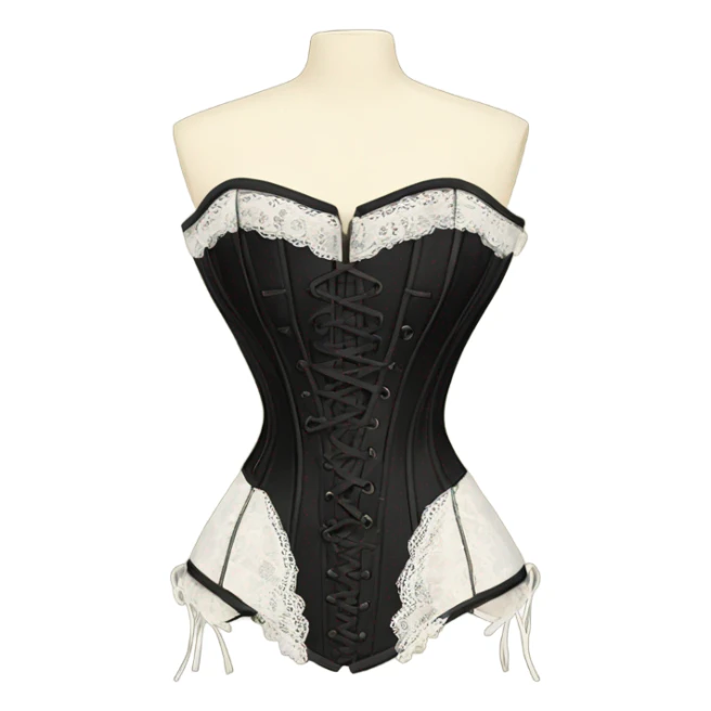 black vintage corset for dress sticker
