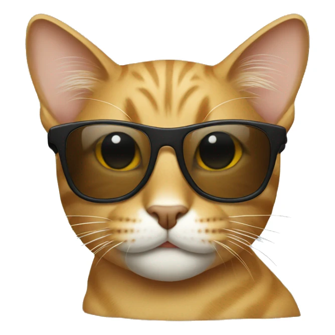 Cat with sunglasses sticker