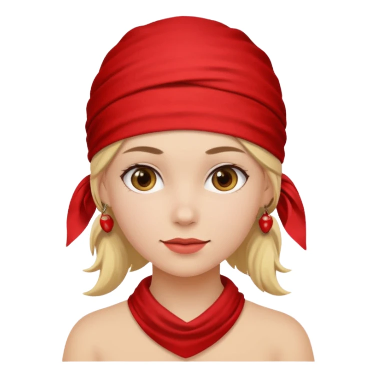 woman with wearing red bandana sticker