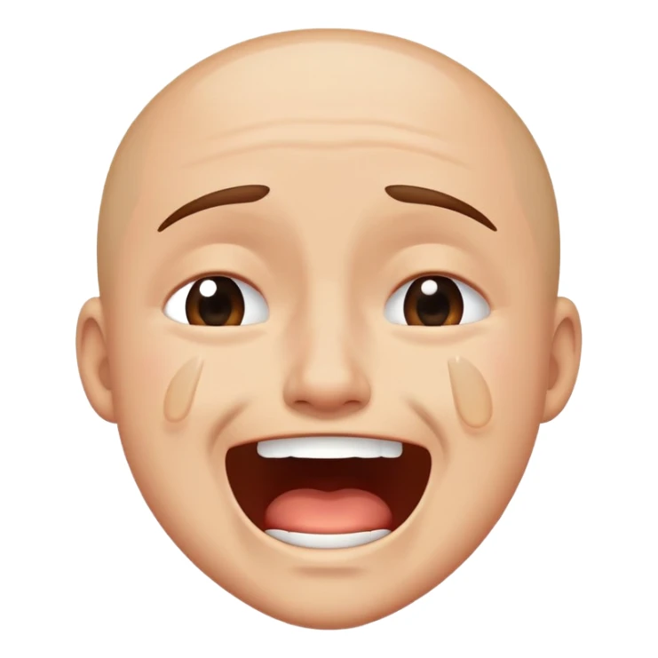 an emotional face crying and laughing at the same time  sticker