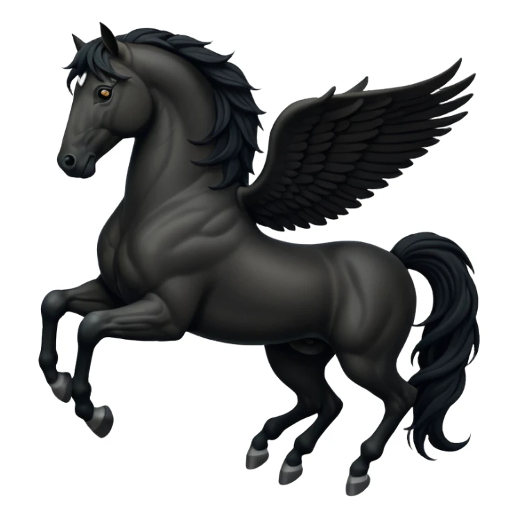 black flying horse Let him look up sticker
