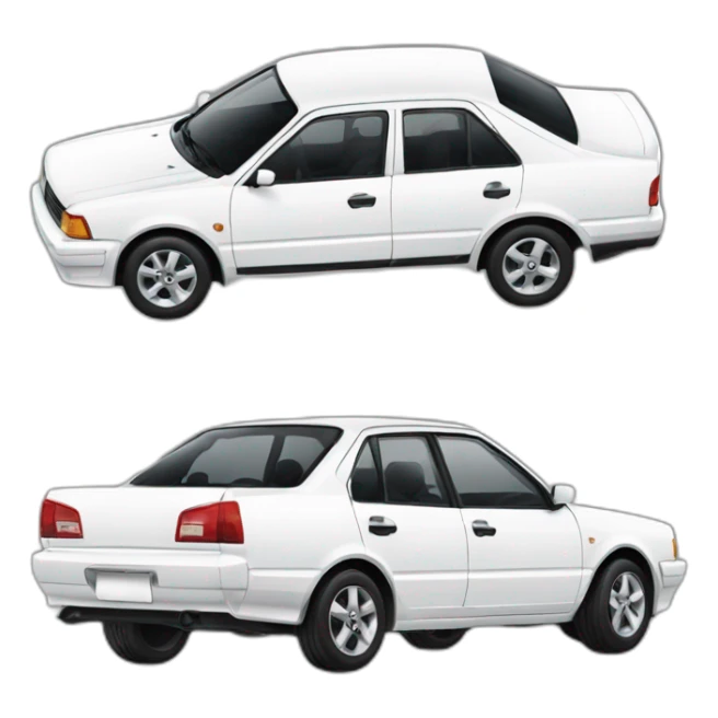 Car nissan sunny white sticker