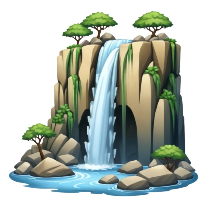 water falls different type natural water sources sticker