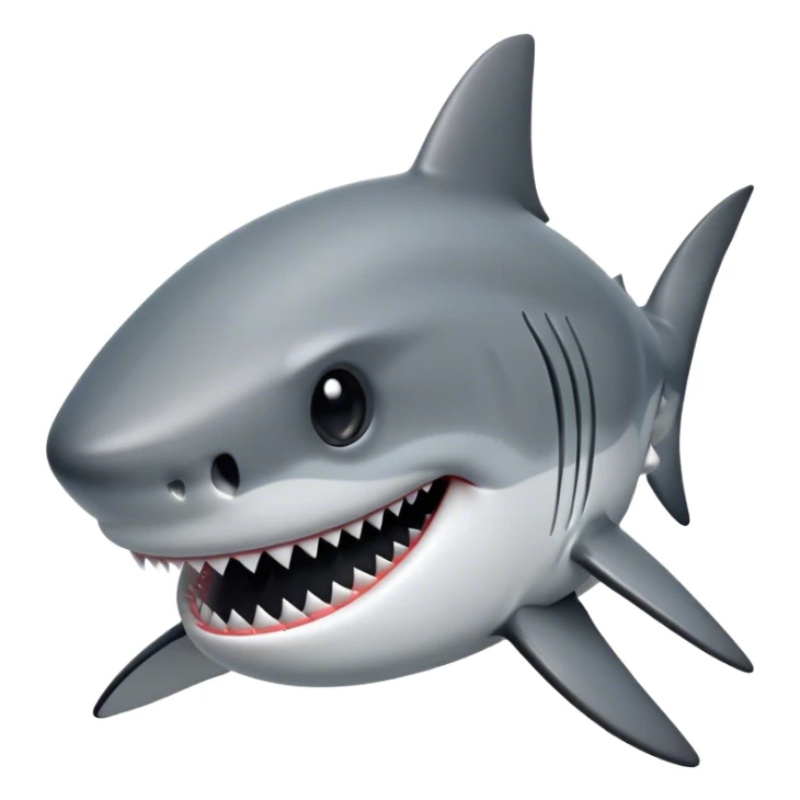 grey and black shark sticker