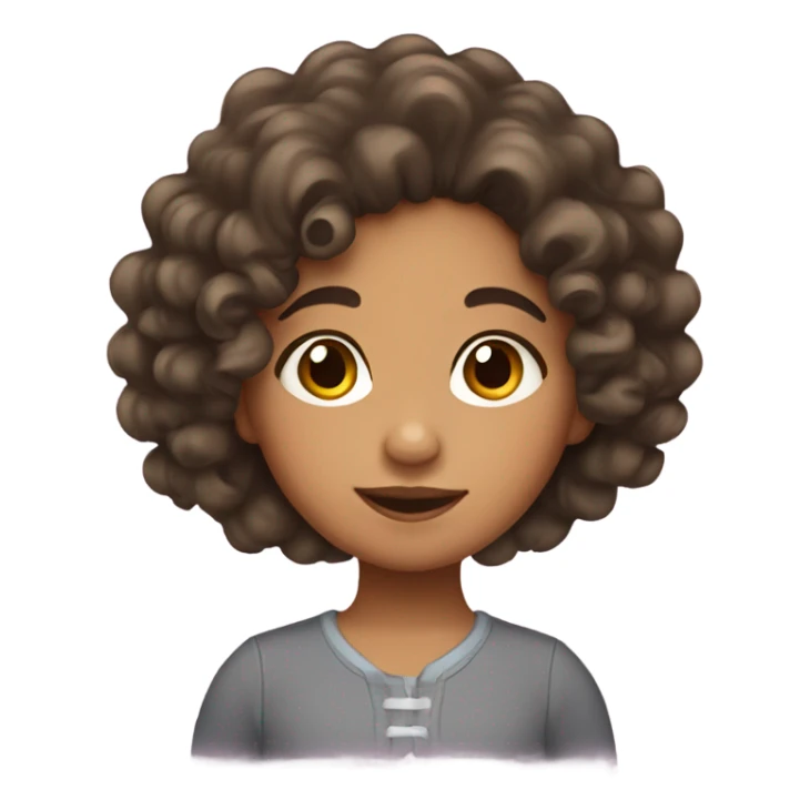 Hispanic Little girl with curly hair sticker
