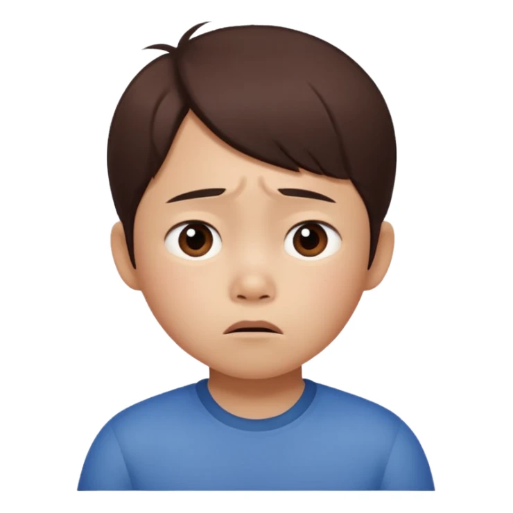 a Korean four-year-old who’s exhausted from studying (pixar style) sticker