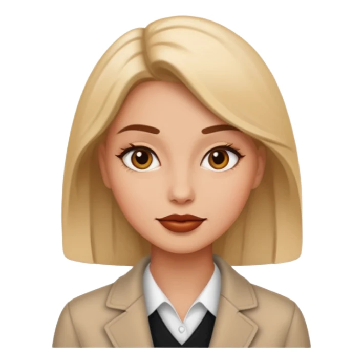 Female portrait with style sticker