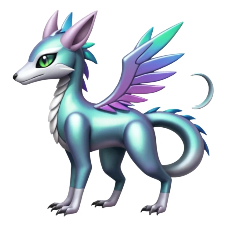 Meloetta-Sergal-Palkia-hybrid-fusion-Fakémon-creature, full body sticker