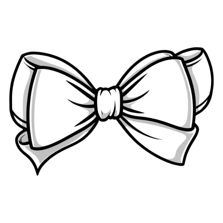 White bow sticker