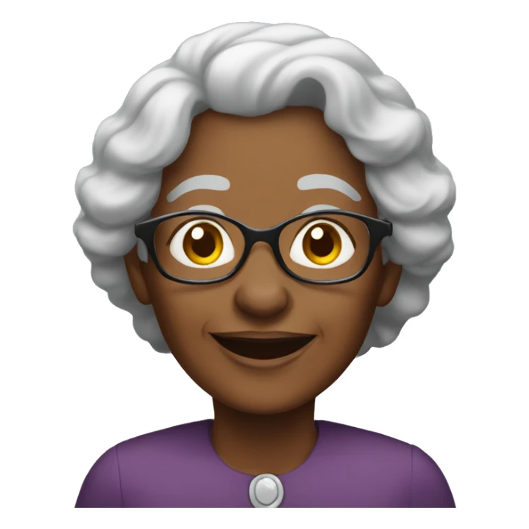 old black lady happy  sticker