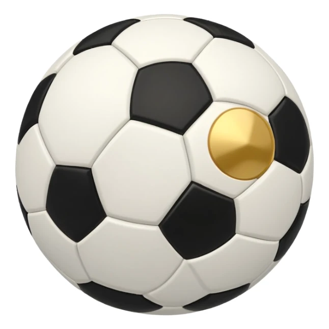 una pelota de futbol con un balon de oro sticker