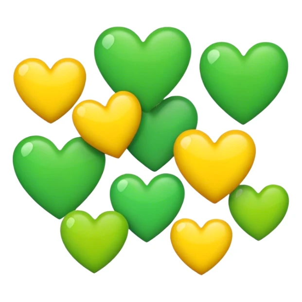 Packers, green and yellow hearts sticker