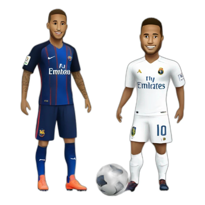 Neymar jr qui tacle Ronaldo sticker