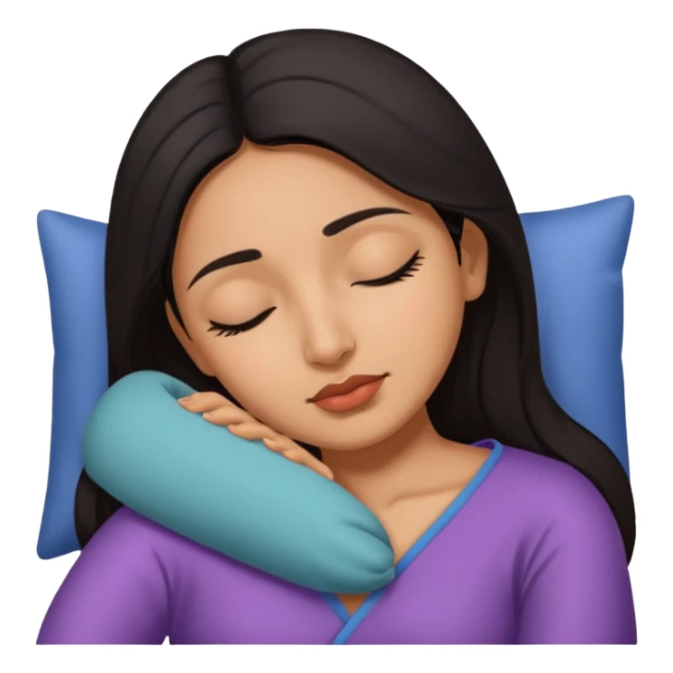 Sleepy beautiful south Asian woman sticker