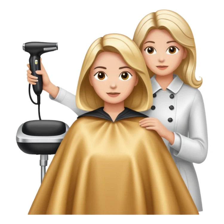 Women getting foiled at hair salon  sticker