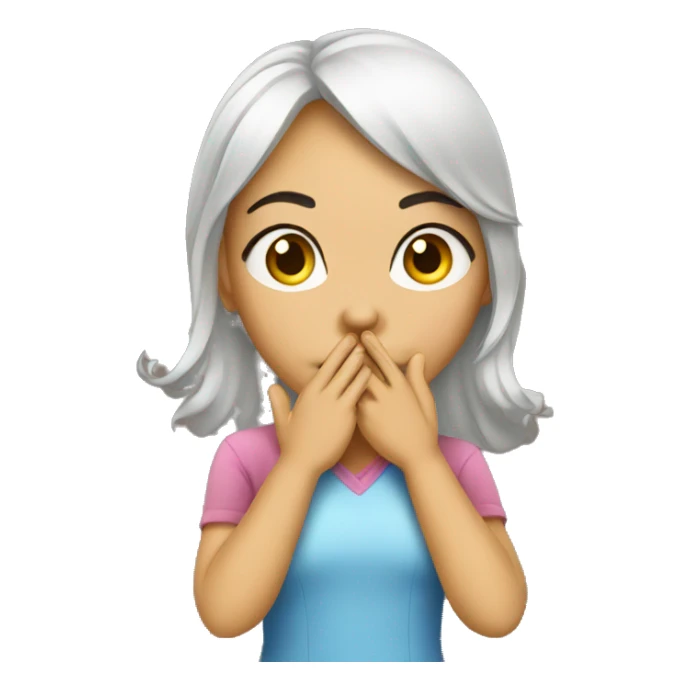 girl blowing kisses sticker