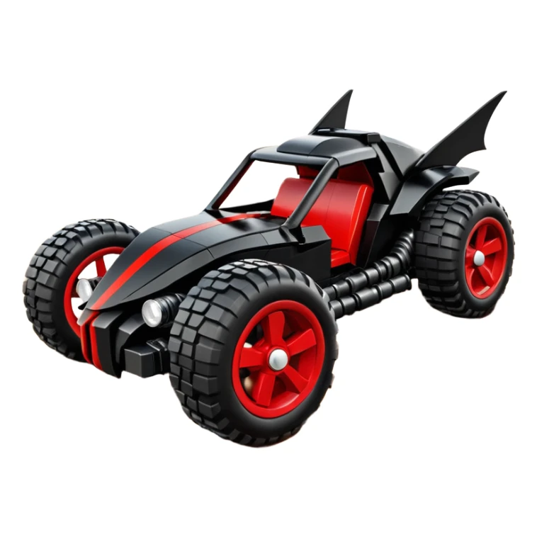 futuristic Venom Lego Batmobile loosely based on 1956 freightliner van (flat long straight organically-shaped mechanical roomy interior seating inside the body) stealthy town hot rod desert dirt racing rwd buggy  sticker