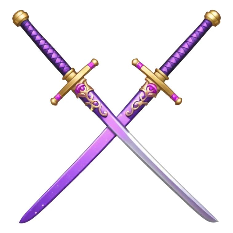 glitter purple and pink katana sticker