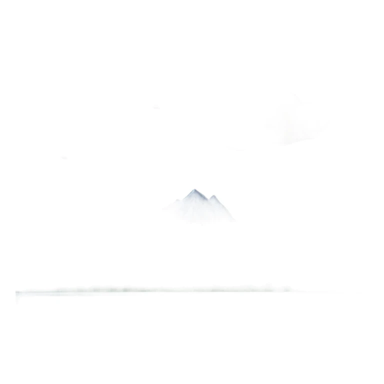 Sky with clouds and mountain in front with a forest then lake and then trees at the foreground  sticker