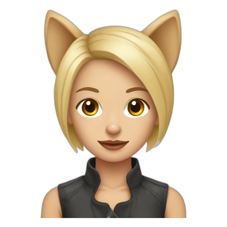 mujer rubia de pelo corto con perro Chihuahua en los brazos sticker