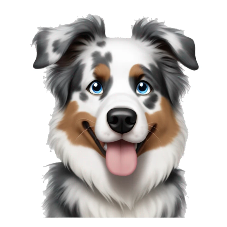 Double Merle Australian shepherd blue eyes and black eyeshadow sticker