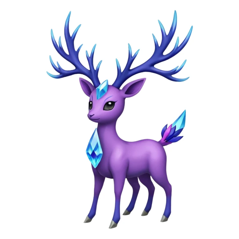 Pokemon legendary cian and purple crystal xerneas sticker