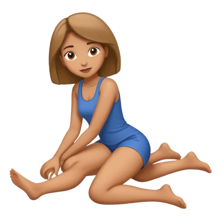 lady laying down w knees bent full body  sticker