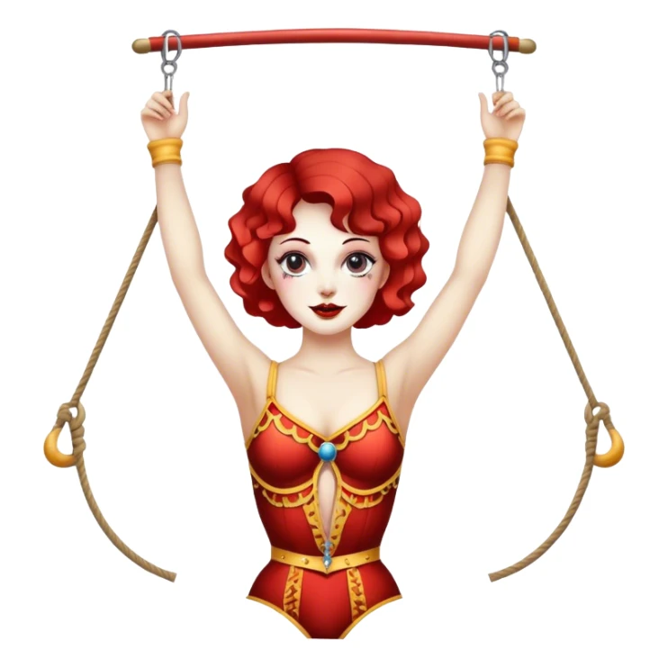 Vintage Circus Trapeze artist sticker