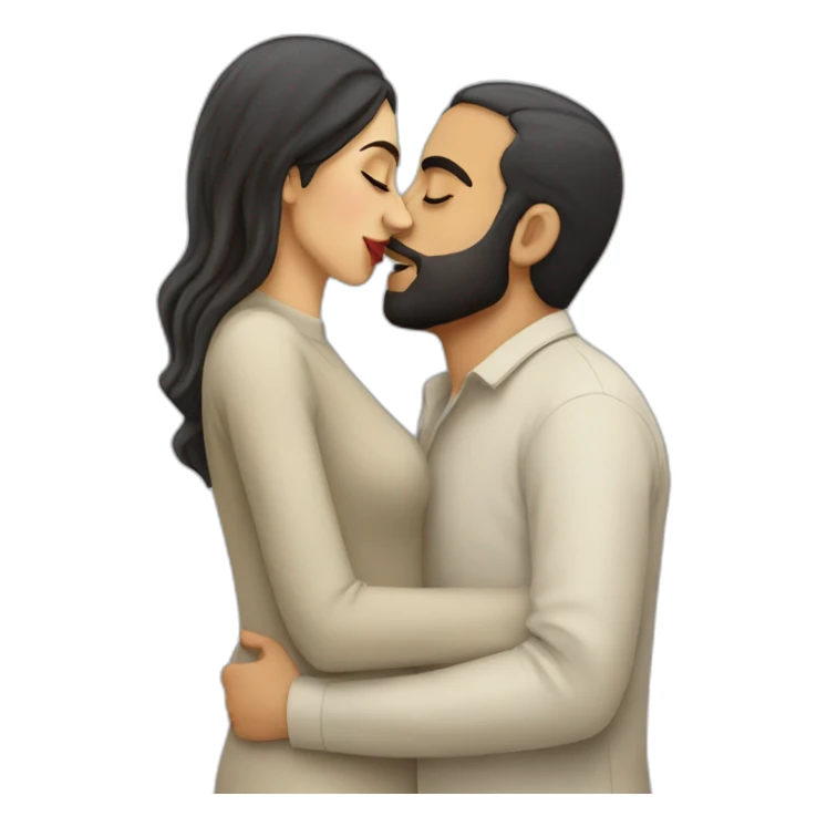 israeli woman kissing arab man sticker