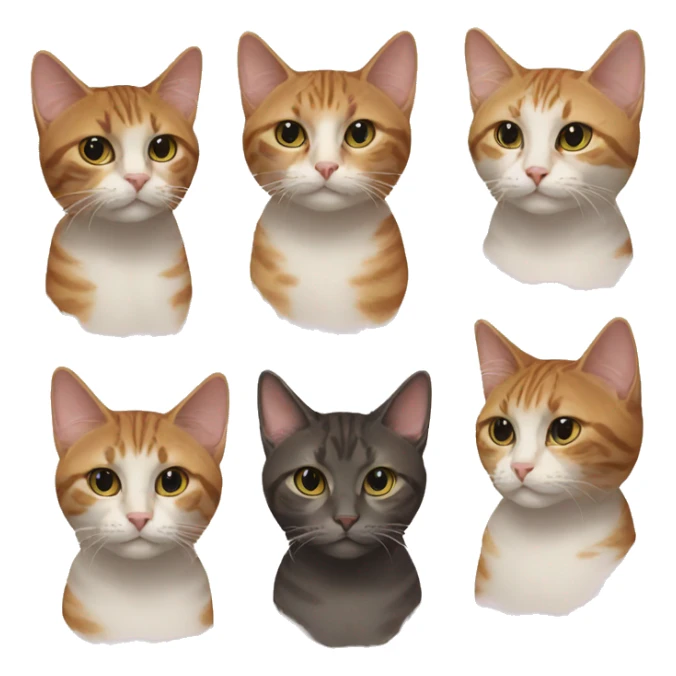 multiple cats sticker