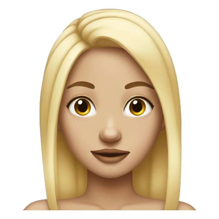 Blonde hair girl with nose piercing sticker