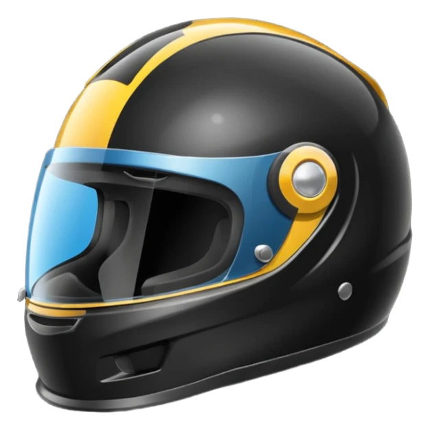 Casco de autos de carreras de color negro sticker