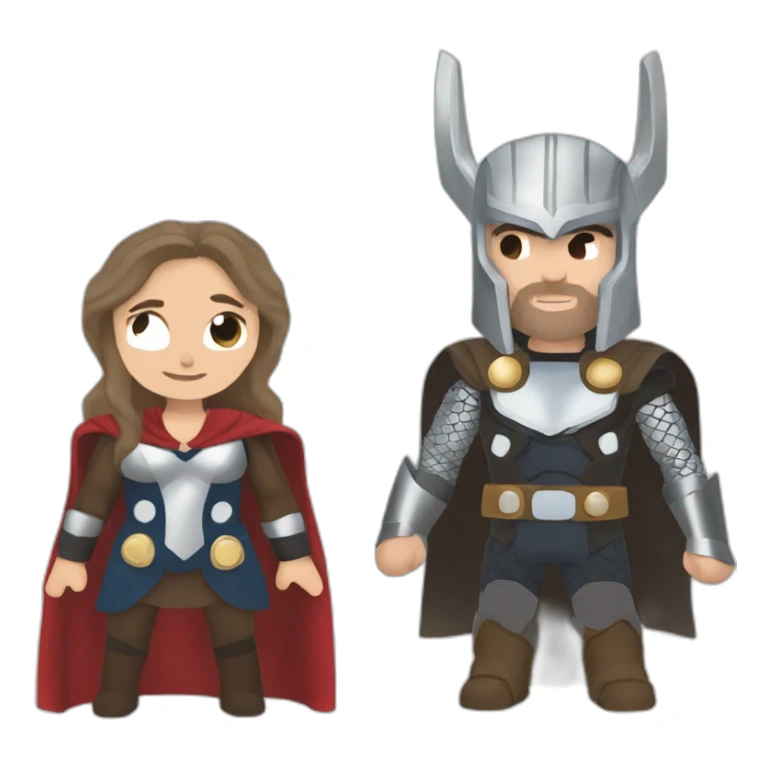 Thor et Jane Foster s'embrassent sticker