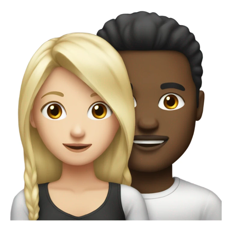 Blonde girl and black hair man sticker