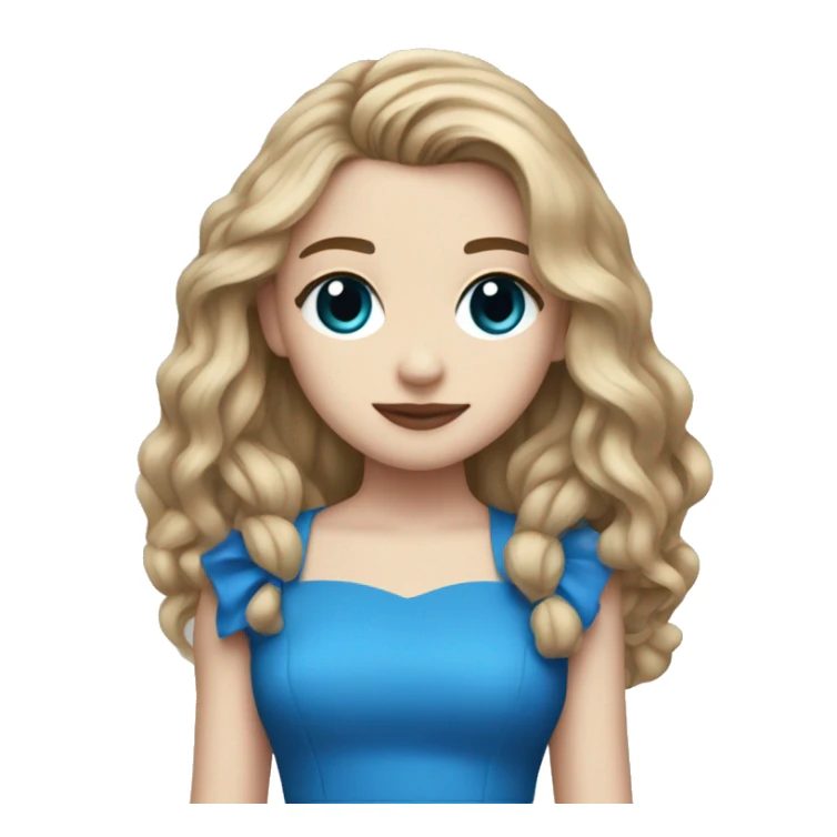 sabrina carpenter with her blue dress with the heart cut out sticker