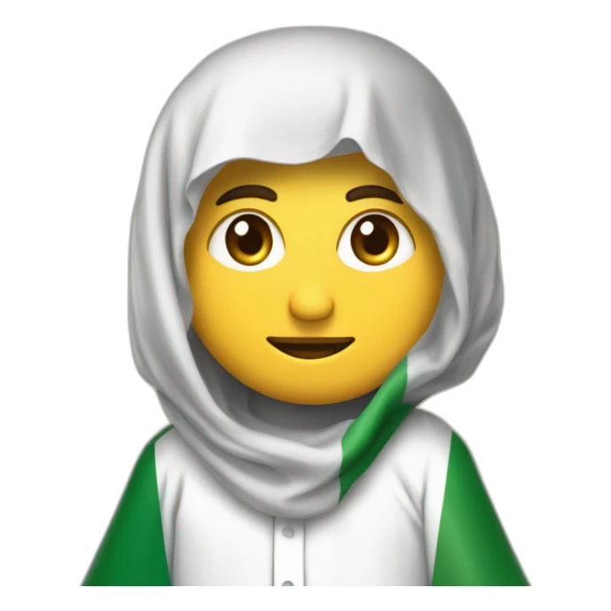 Musulman qui tient le drapeau de la palestine sticker