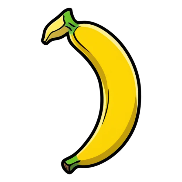 peeled banana with yellow flesh exposed sticker