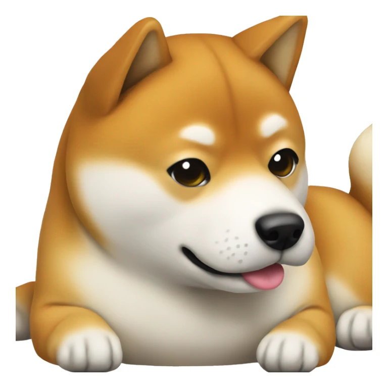 Shiba pooping sticker